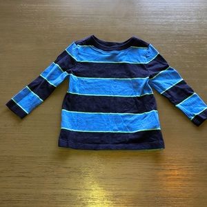 EUC Old Navy long sleeve striped shirt. 12-18M